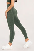 Leginsy seamless push up green