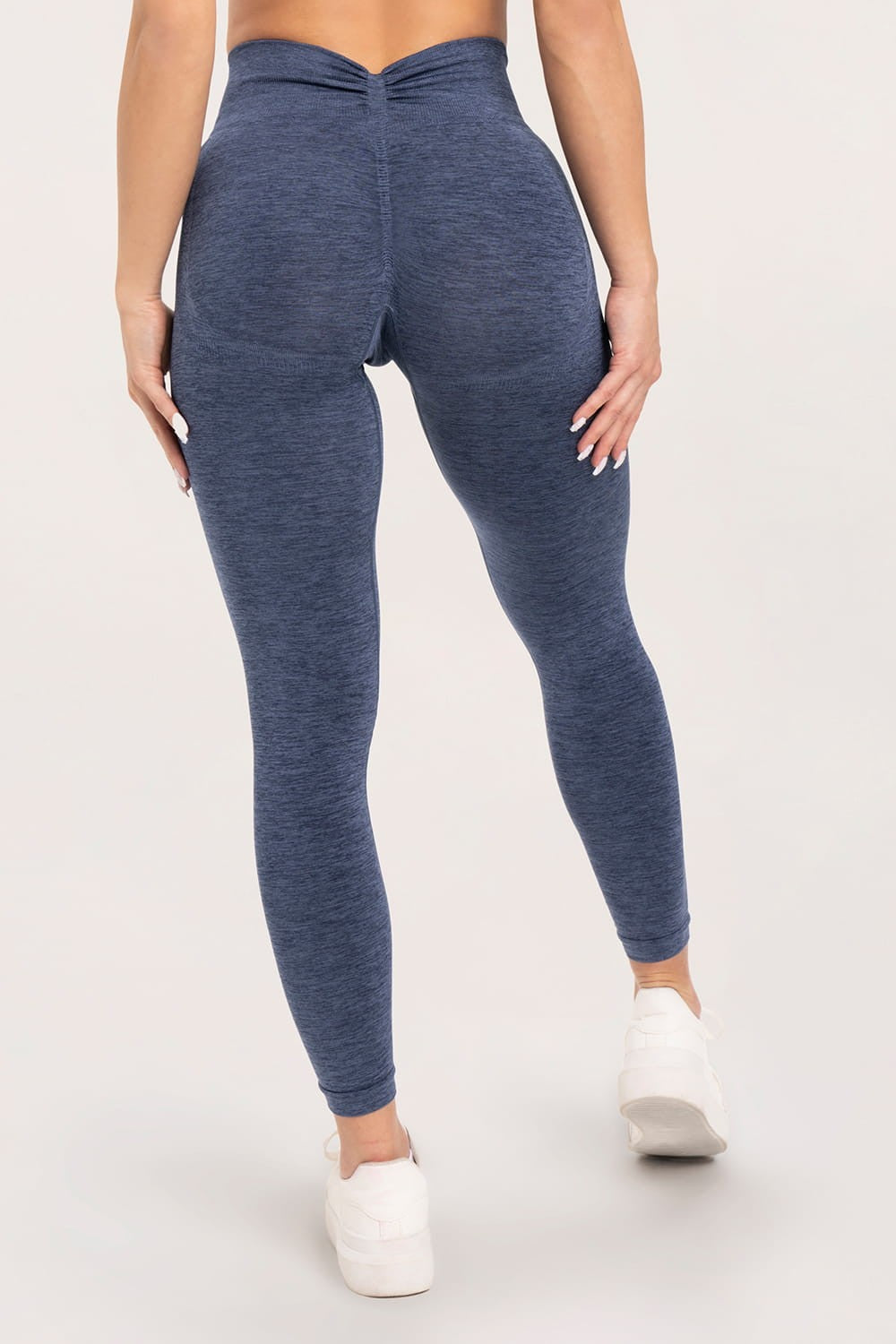 Leginsy seamless deep push up dark blue
