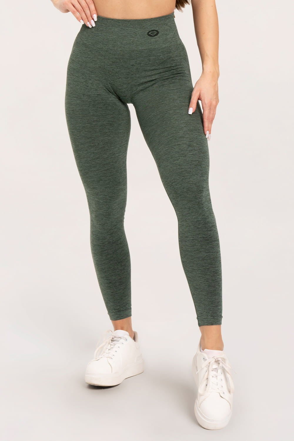 Leginsy seamless deep push up green