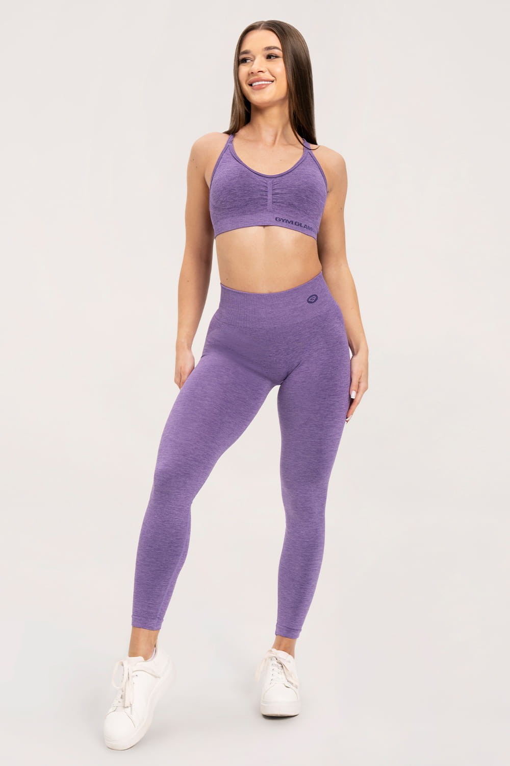 Leginsy seamless deep push up violet