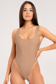 Jednodielne plavky Malibu High Cut nude