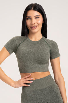 Bezšvový rashguard khaki