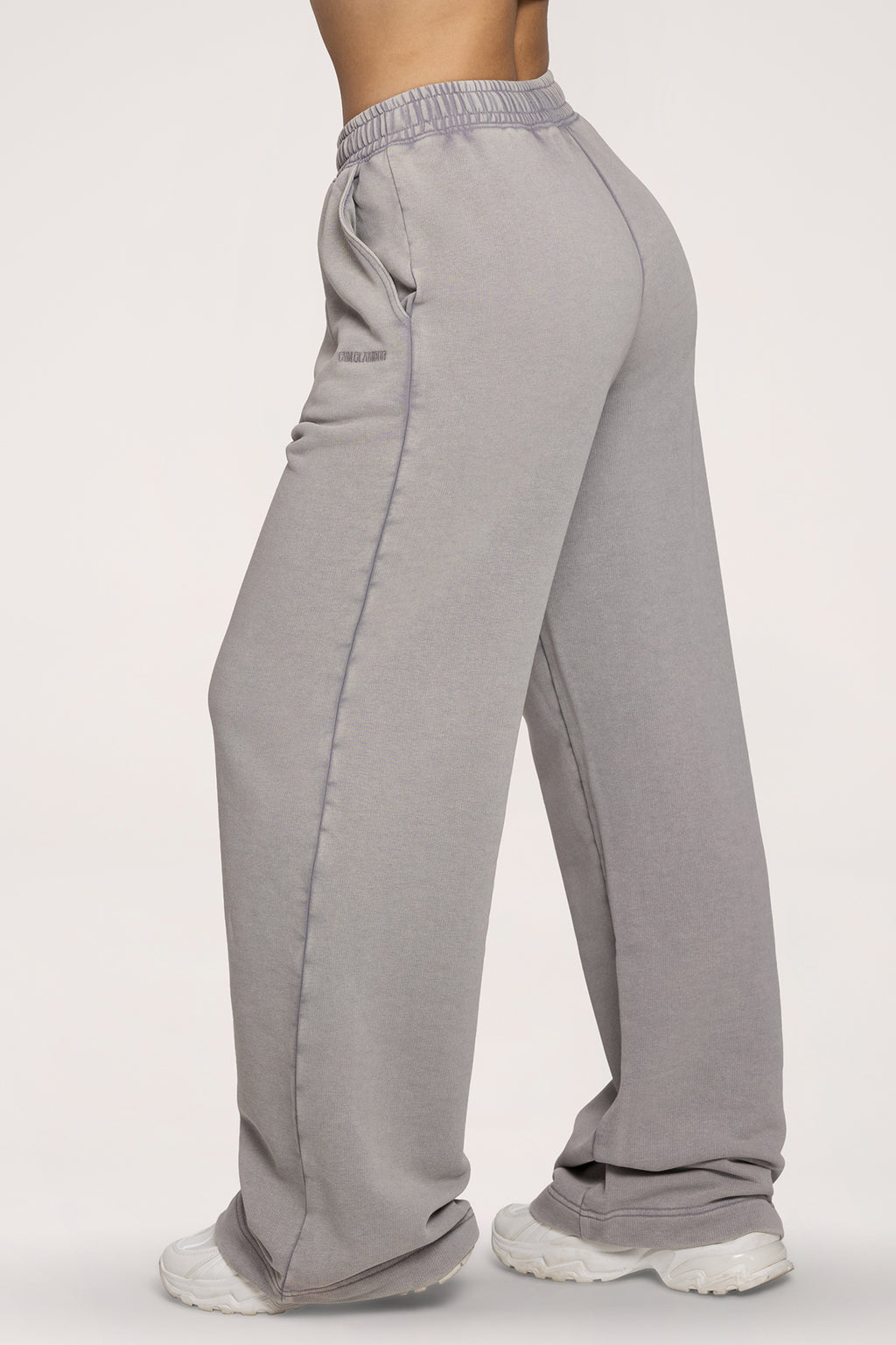 Tepláky s rovnou nohavicou Easy light grey