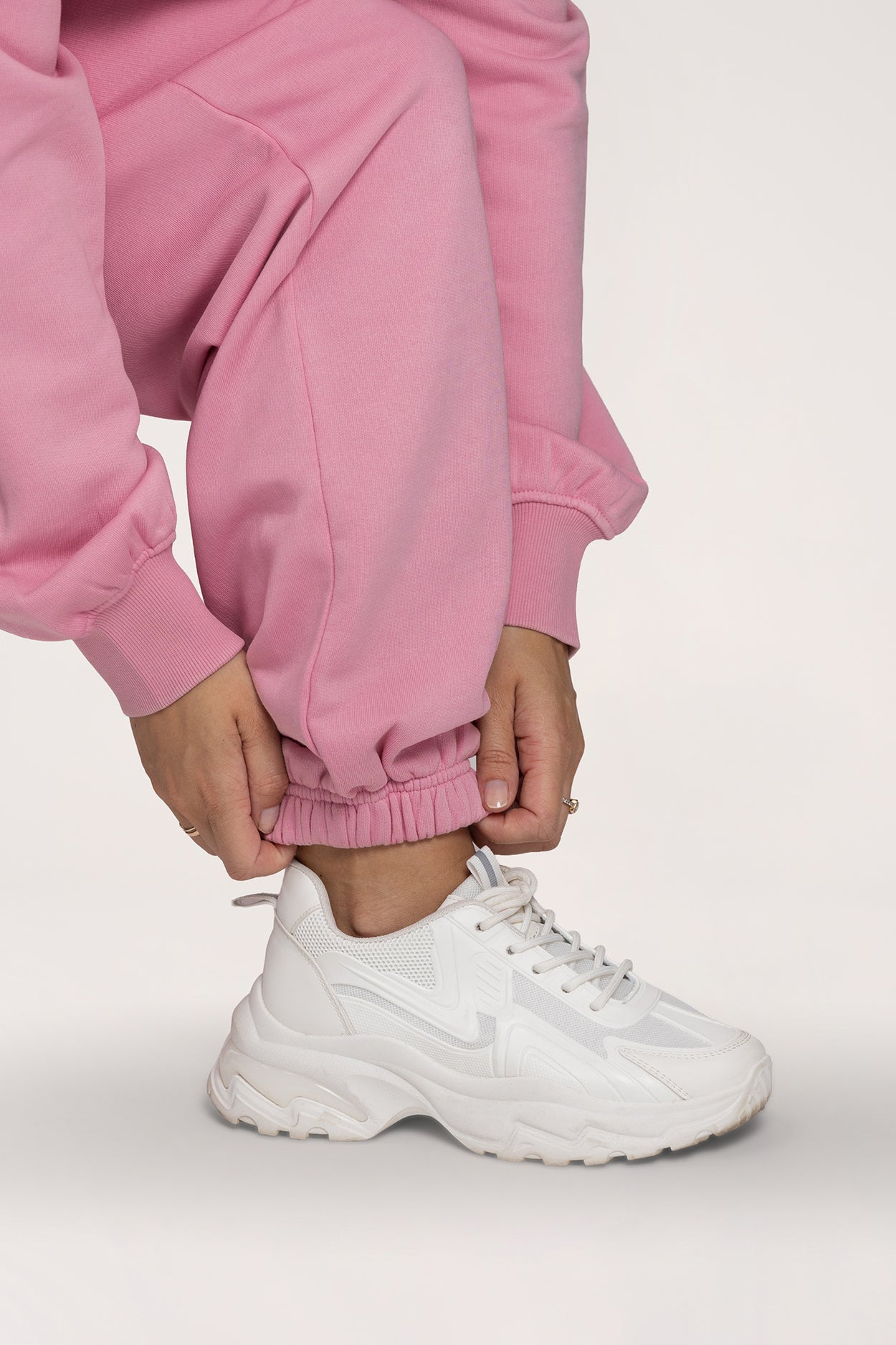 Tepláky so sťahovacou gumou Easy light pink