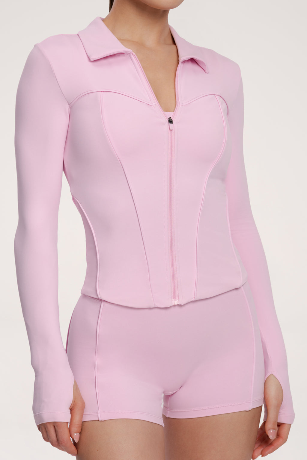Mikina na zips pilates era pink
