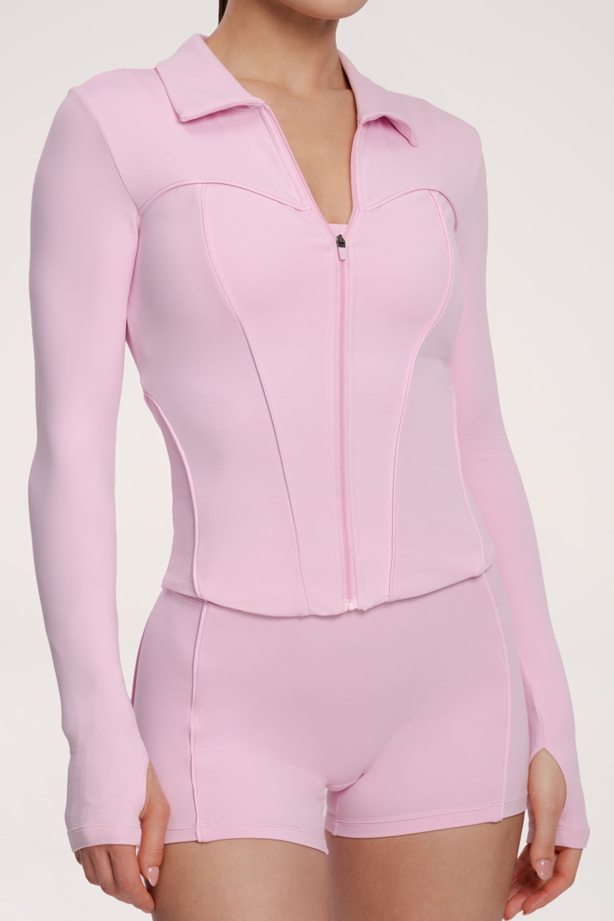 Mikina na zips pilates era pink