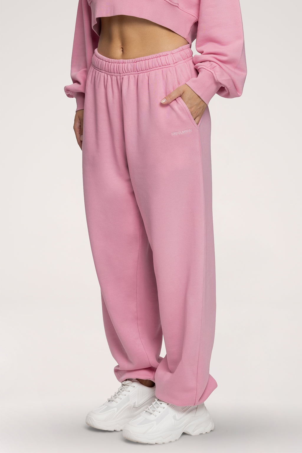 Tepláky so sťahovacou gumou Easy light pink