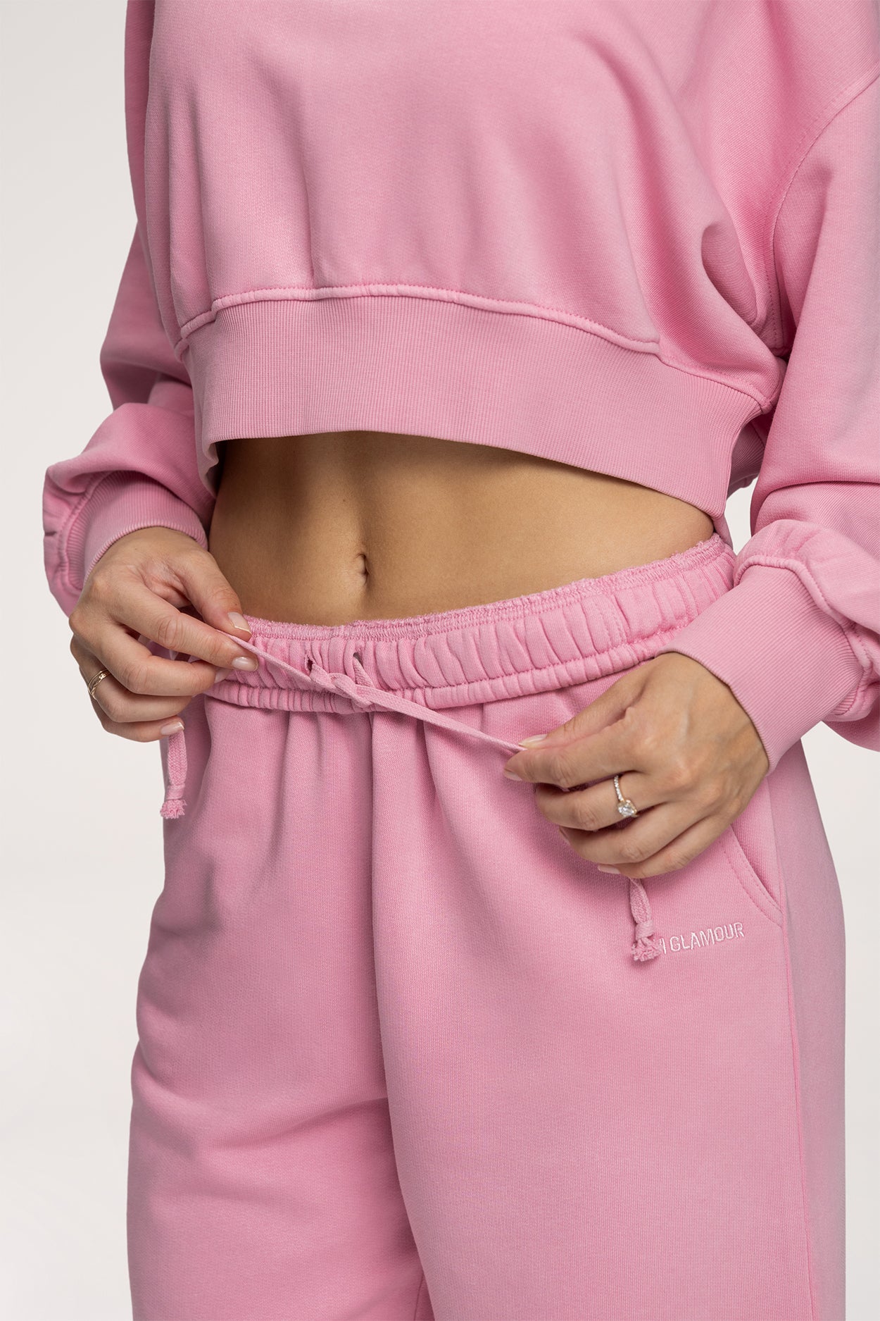 Tepláky s rovnou nohavicou Easy light pink