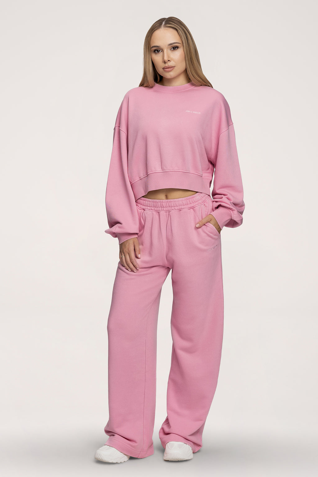 Tepláky s rovnou nohavicou Easy light pink