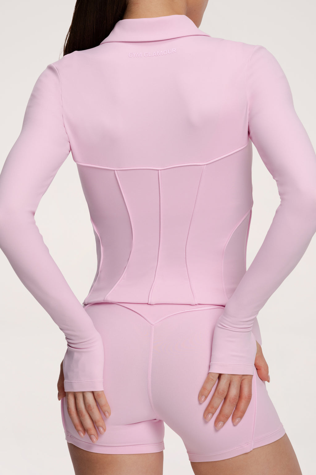Mikina na zips pilates era pink