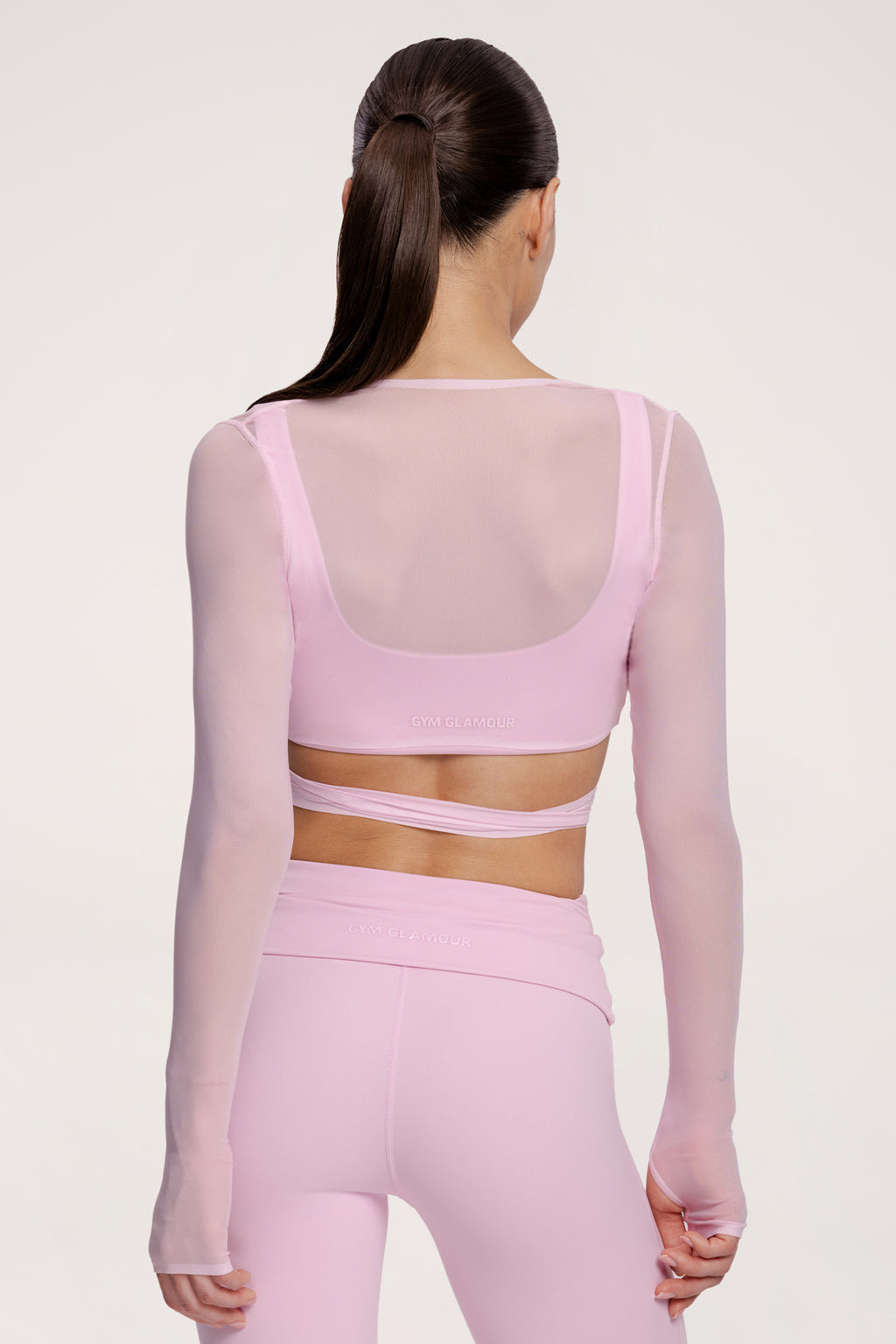 Viazaný prehoz pilates era pink