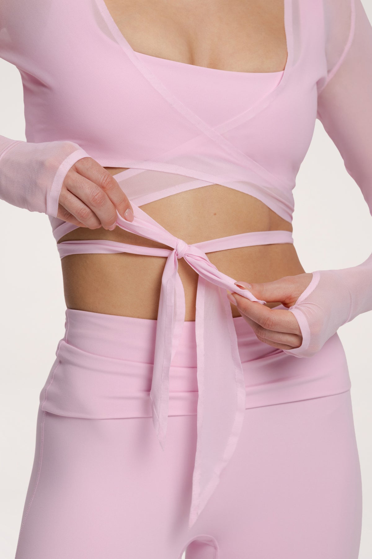 Viazaný prehoz pilates era pink