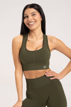 Podprsenka push up khaki