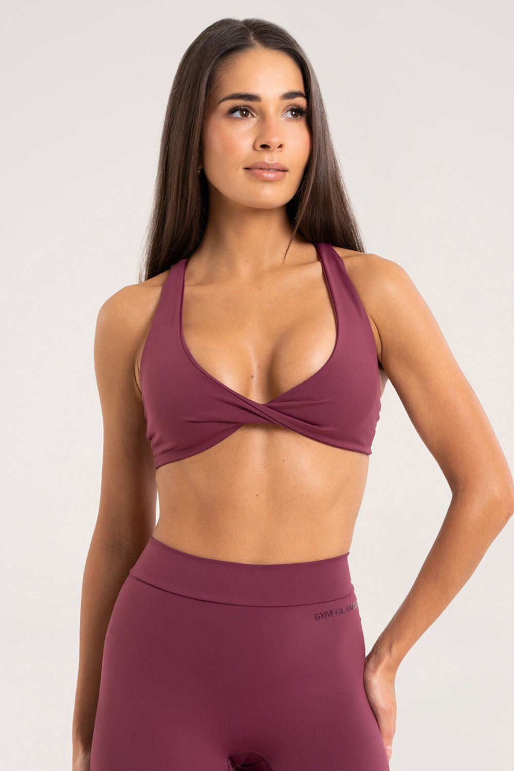 Biustonosz twist glow burgundy