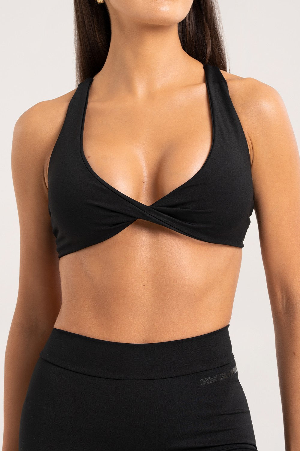 Biustonosz twist glow black