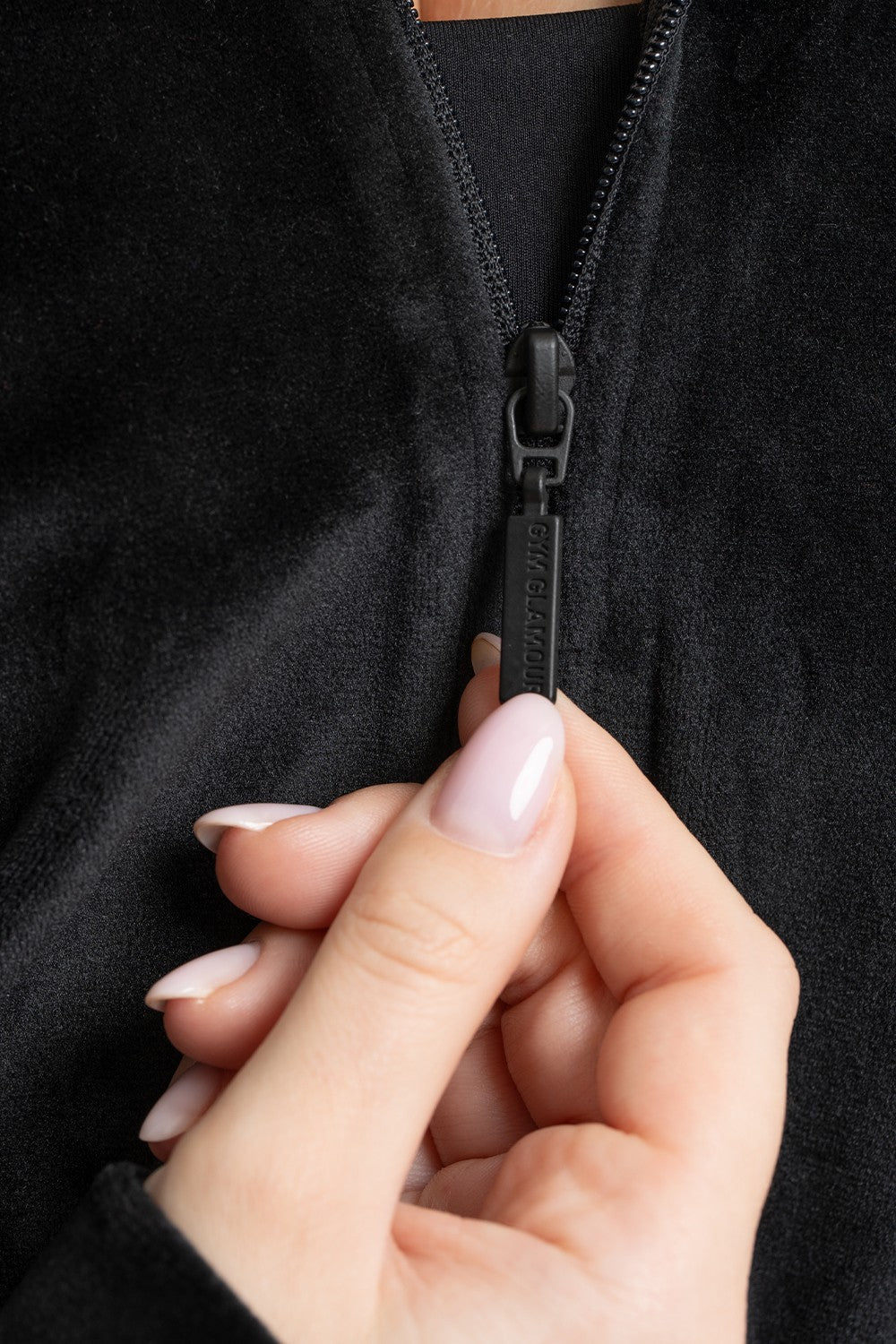Bluza rozpinana velour black