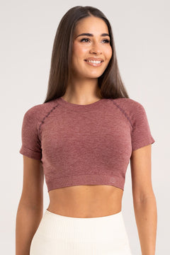Bezšvový rashguard rose taupe