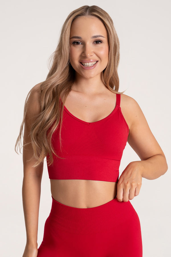 Podprsenka second skin mid red