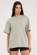 T-shirt oversize classic olive grey