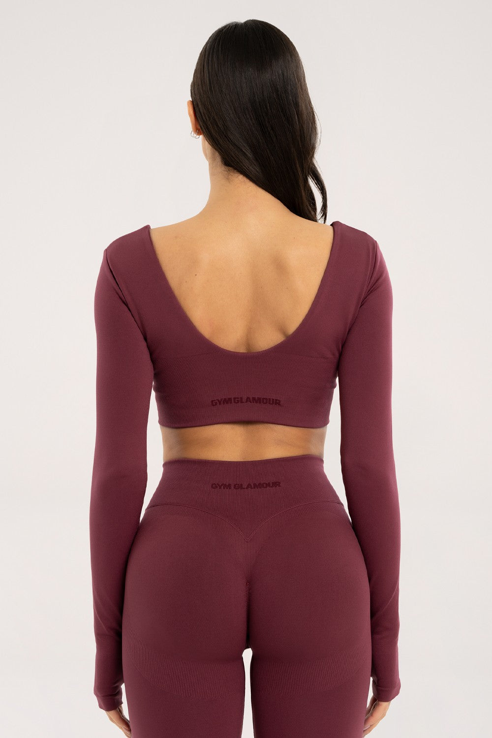 Longsleeve z odkrytymi plecami gossip red