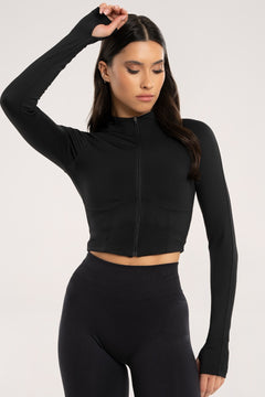Mikina na zips - korzet black