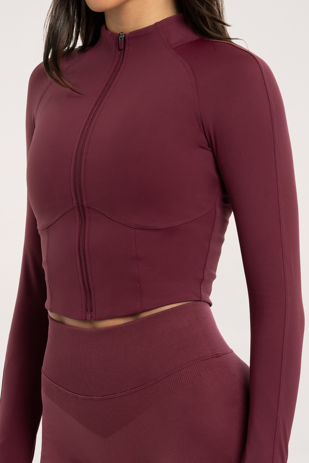 Bluza rozpinana "gorset" gossip red