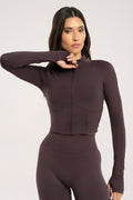 Bluza rozpinana "gorset" cacao