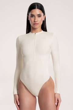 Body s dlhým rukávom touch off white