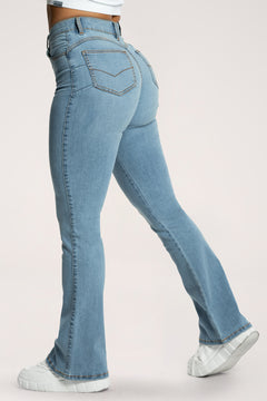 Džínsy zvony perfect slim light blue