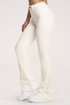 Džínsy zvony  long perfect slim off white