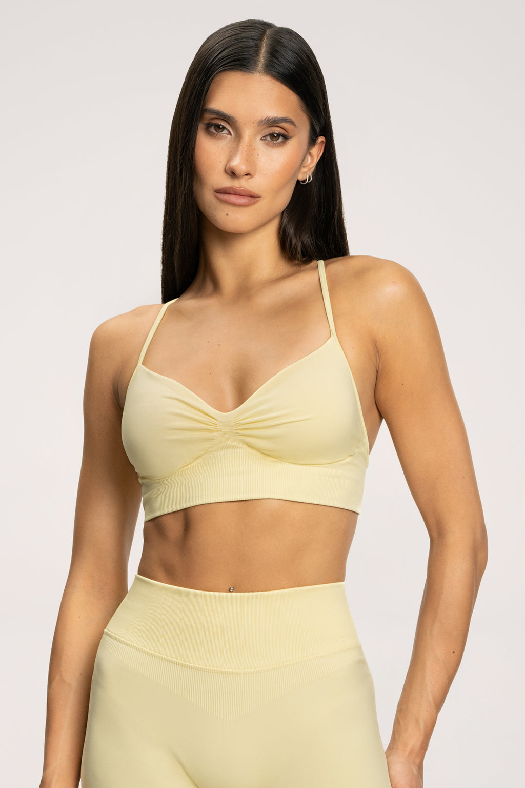 Podprsenka s hlbokým výstrihom butter yellow