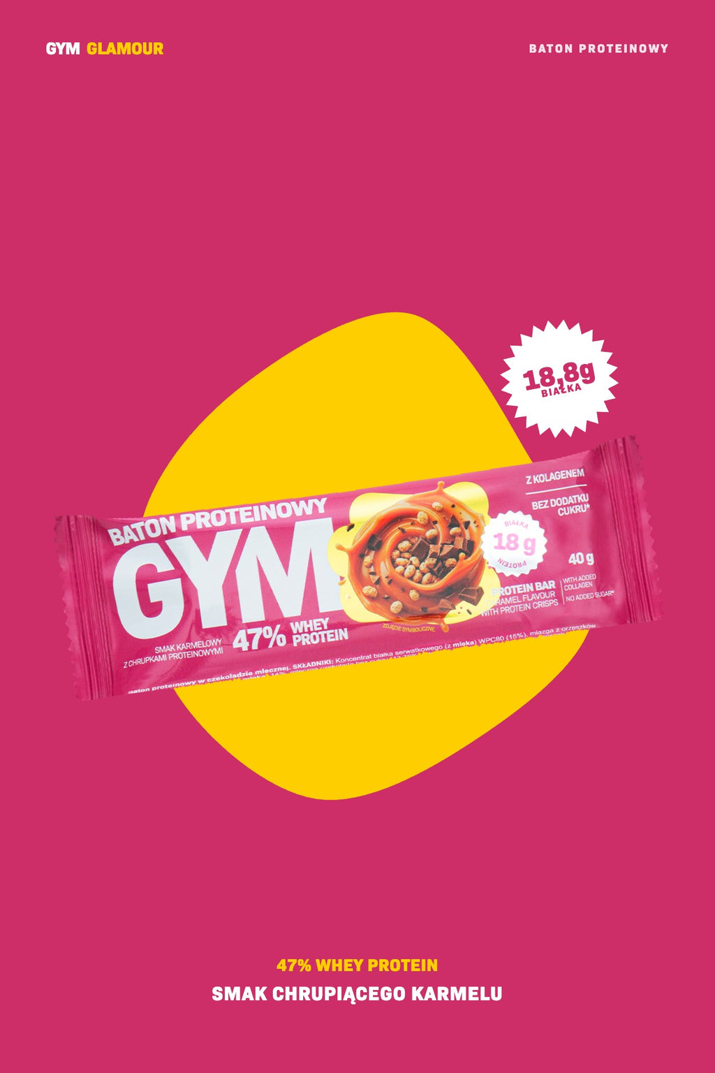 Proteínová tyčinka GYM – Chrumkavý karamel