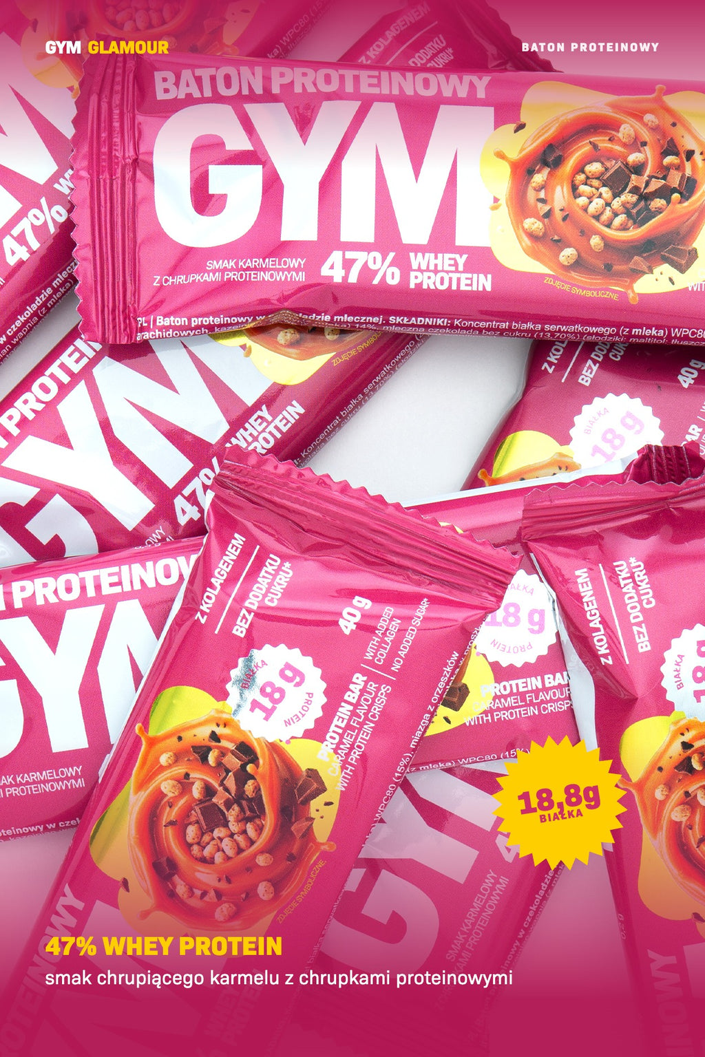 Proteínová tyčinka GYM – Chrumkavý karamel