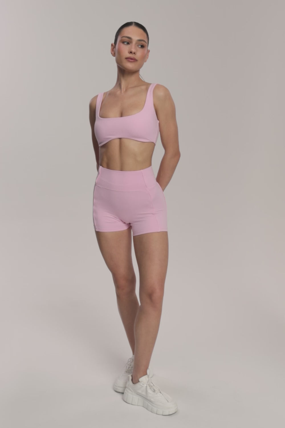 Šortky pilates era pink