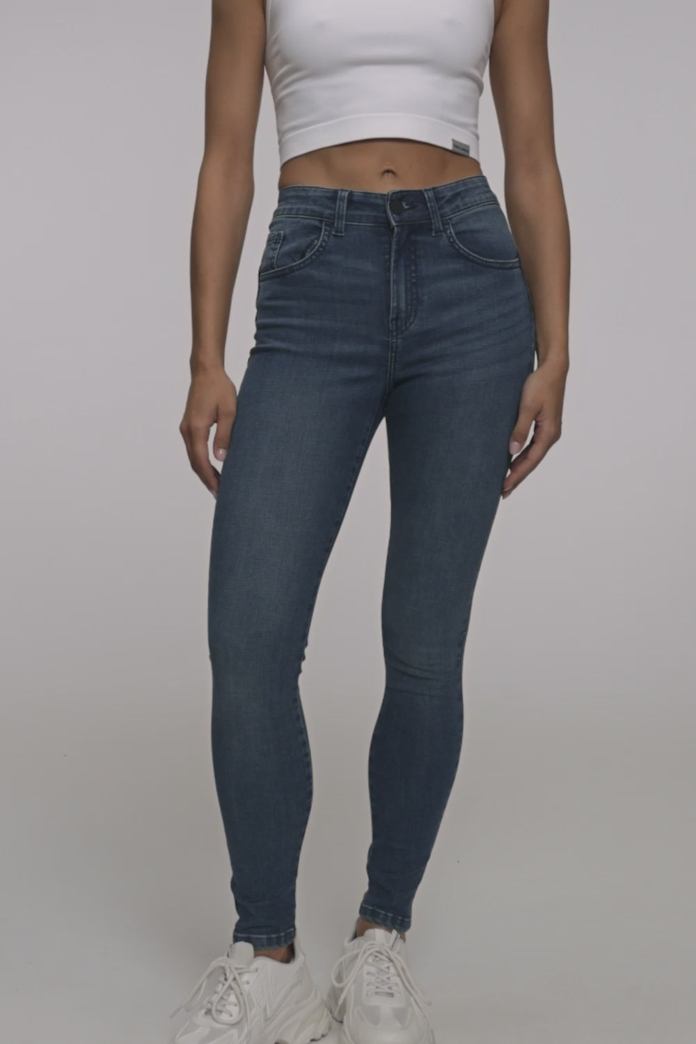 Džínsy skinny perfect slim navy blue